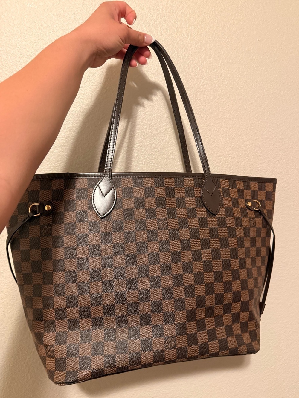Louis Vuitton Neverfull MM tote bag in Damier Ebène Canvas G11122